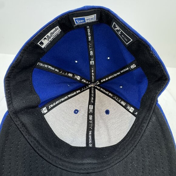 Kansas City Royals Blue New Era Fitted Hat 59Fifty 7-1/4 MLB Authentic On-Field - Picture 9 of 10